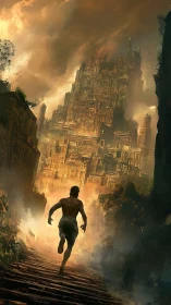 Runner storms the molten citadel at the world’s ragged edge.