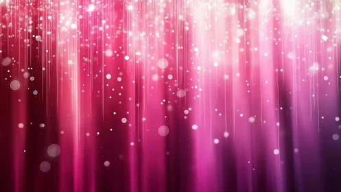 Sparkling Pink and White Light Streaks Abstract Background.