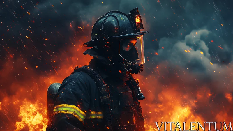 Firefighter Amid Inferno: Courageous Rescue in Raging Flames