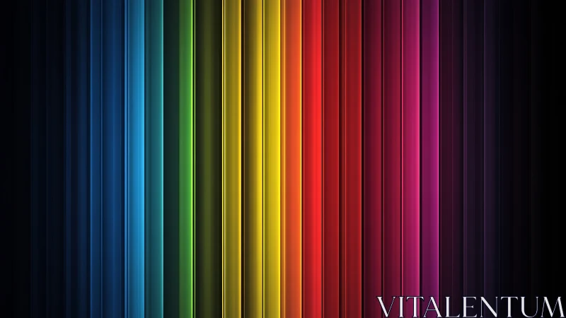 Radiant rainbow stripes glowing across a cozy dark field.