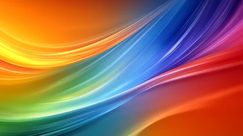 Layered multicolor abstract waves in smooth gradient field.