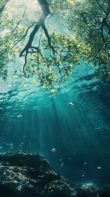 Sunlit underwater grove invites quiet moments of wonder