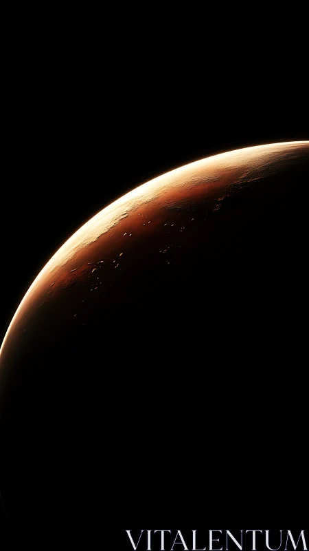 Soft sunrise over a quiet copper planet’s glowing edge.