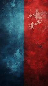 Velvet clash of blue and red in softly worn textures.