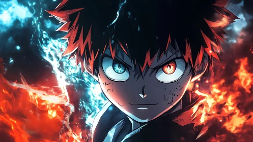 Elemental gaze slices worlds where fire and frost collide