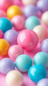 Colorful Spheres with Depth of Field Effect.