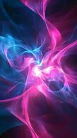 Neon plasma ribbons swirl around radiant cosmic core.