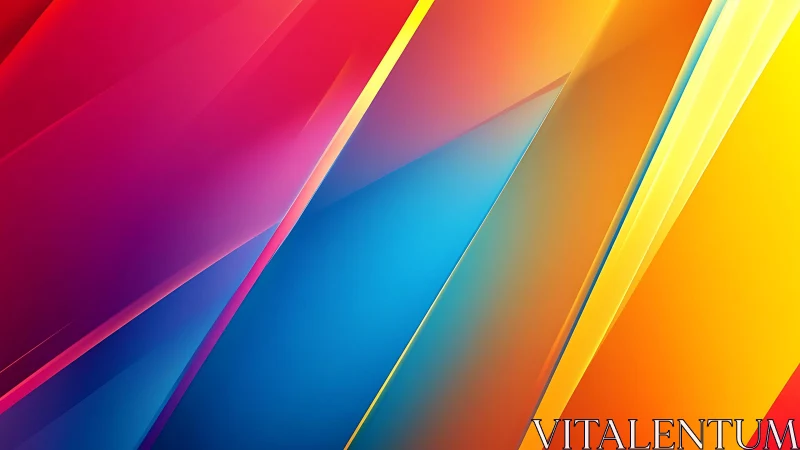 Vibrant geometric abstract background with diagonal color streaks.