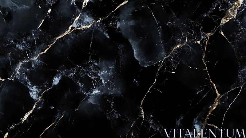 Midnight marble dreams with drifting silver mist and gold veins.