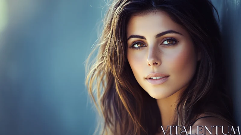 Soft sunlight embraces a calm, confident woman’s gentle gaze