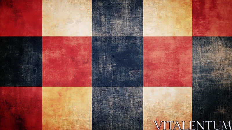 Gridded checkerboard pattern shows worn textured squares