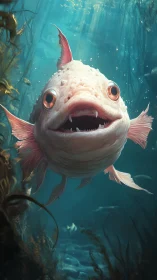 Cartoonish deep-sea fish rendered in high-detail digital art