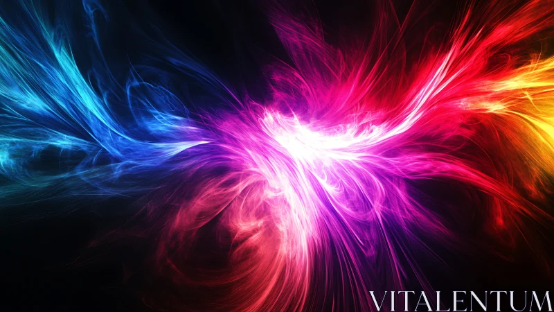 Color storms collide and braid light into a radiant vortex