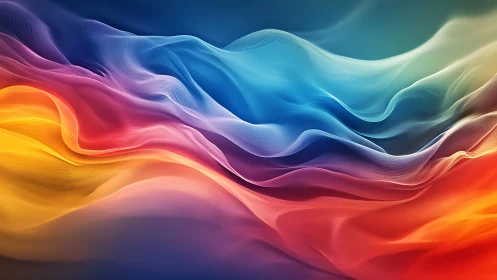 Colorful fluid waves forming abstract digital gradient flow.