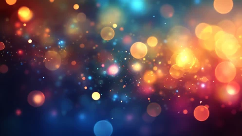 Multispectral bokeh field with luminous particulate gradients.