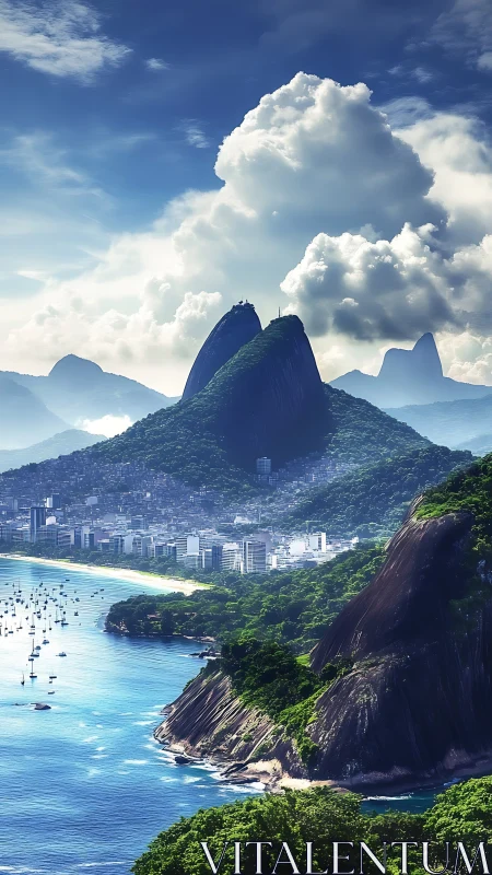 Twin Peaks Crown Rio's Emerald Harbor with Dramatic Cloud Theater