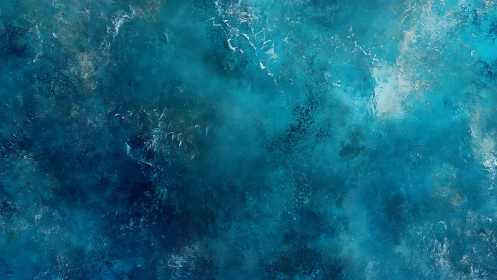 Turquoise abstract texture suggests deep ocean atmosphere.