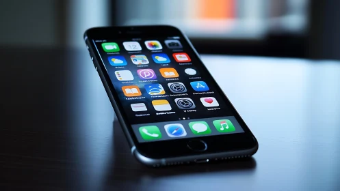 Midnight Portal: iPhone's Neon Digital Ecosystem.