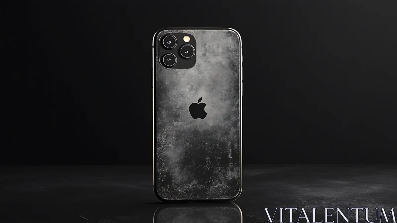 Striking metal smartphone stands boldly in a sleek dark studio