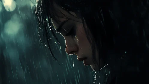 Rainlit reverie on a quiet street of unshed words.