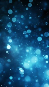 Gentle blue bokeh lights drifting through a quiet night.