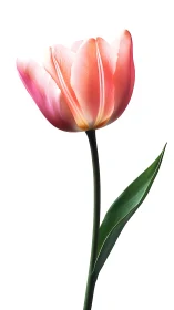 Vibrant Gradient Tulip with Chromatic Transitions and Botanical Precision.