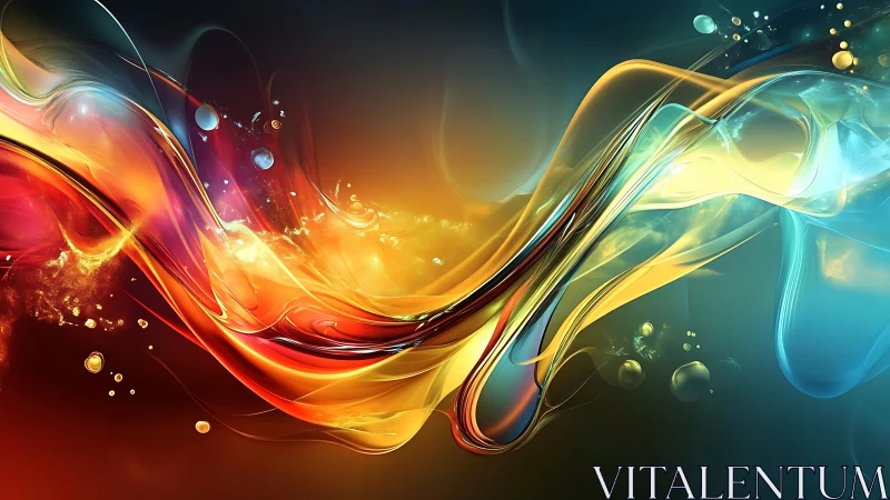 Chromatic rivers collide in molten neon twilight swirlscape.