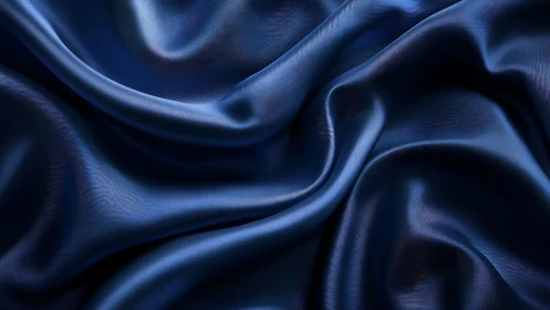 Luminous Silk Geometry: Abstract Blue Textile Folds.