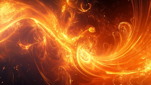 Incandescent Chaos: Where Molten Light Dances With Shadow.