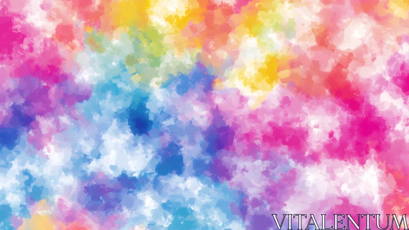 High saturation cloud-like gradient with diffuse digital brushwork