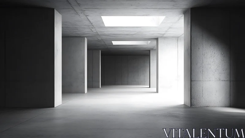 Minimalist Concrete Sanctuary of Light and Space.