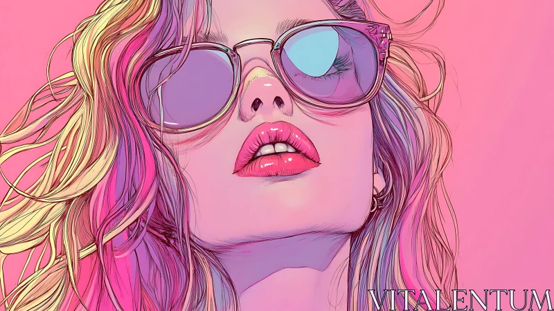Neon glam portrait radiates bold summer attitude.