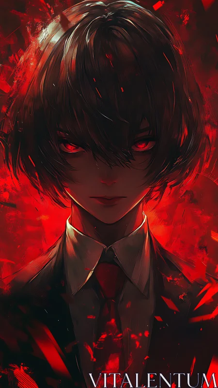 Mysterious red eyed antihero emerges from blazing scarlet haze