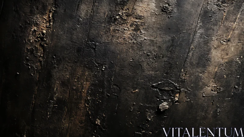 Burnt concrete wall texture with dark earthy patina details.