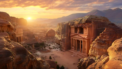 Sunset carves molten gold across this hidden rock city