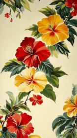 Sunny hibiscus blooms bringing a playful tropical mood.