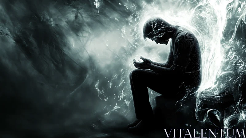 Ghost-lit thoughts condense as a restless soul reboots