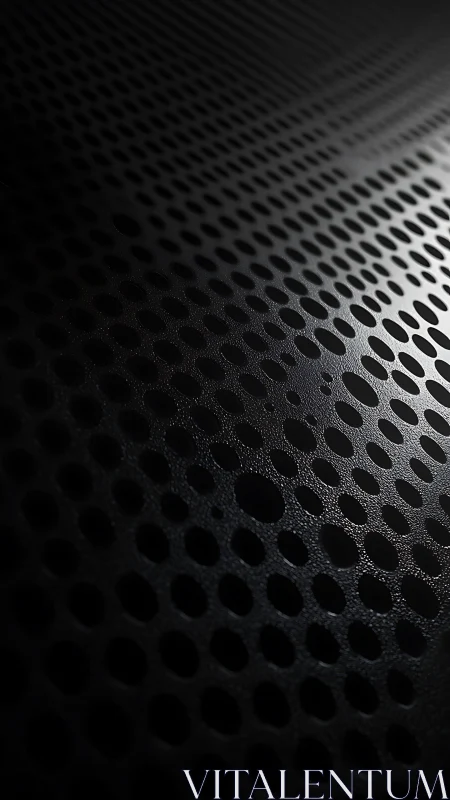 Velvet void of perforated metal breathing quiet light.