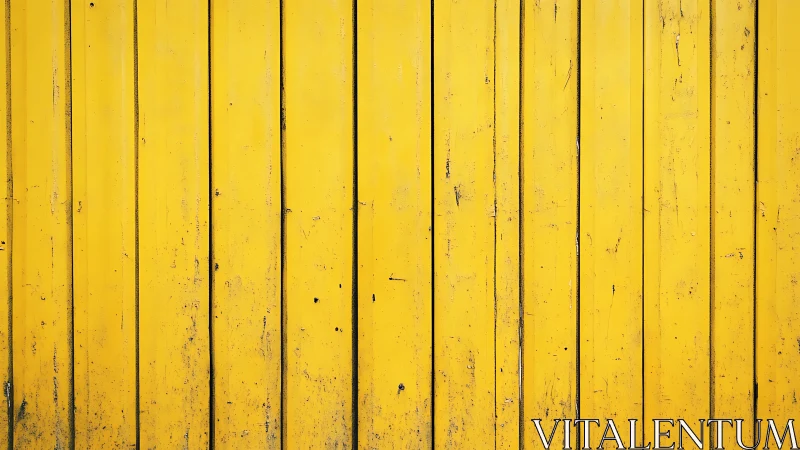 Photographic study of vertical yellow planked surface geometry.