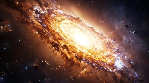 Starforge vortex blazing in a storm of cosmic embers.