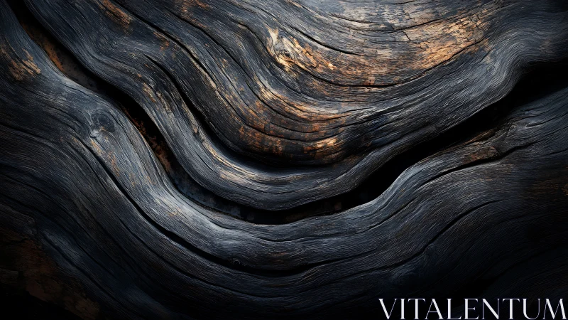 Gentle waves of weathered wood flowing in soft shadow.