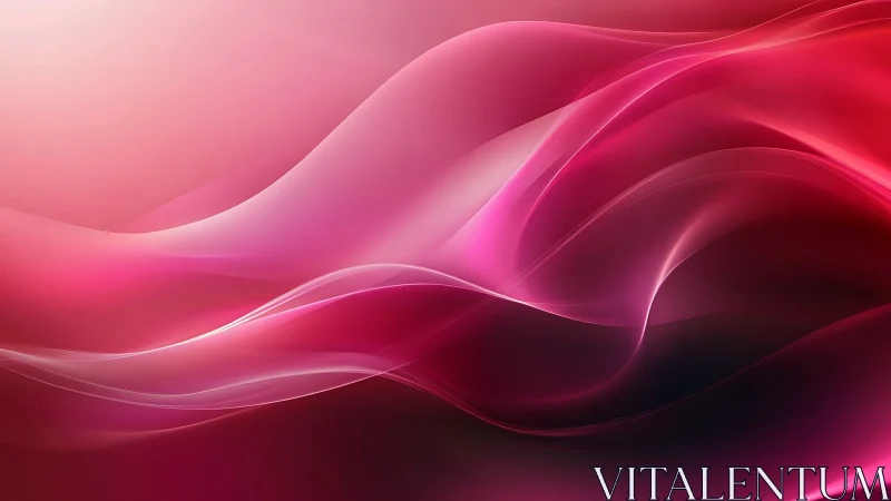 Abstract magenta waveforms on gradient background surface.