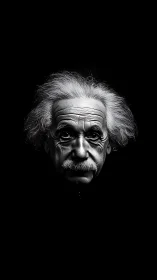 Monochrome elderly portrait with dramatic low key contrast.