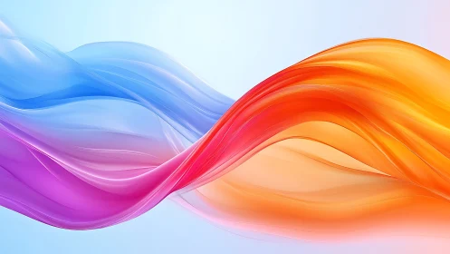 Fluid chromatic waves form translucent abstract gradients
