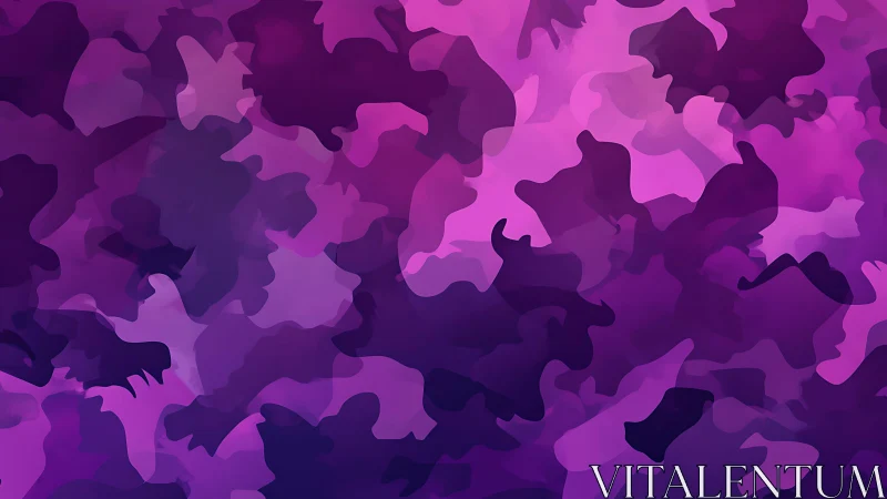 Abstract purple camouflage pattern with smooth, blended shapes.