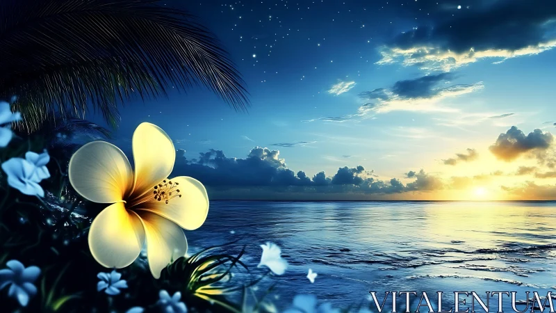 Moonlit blossom listens softly as the neon sunrise sings