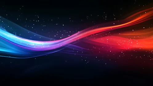 Bicolor photonic wavefront ribbons across stellar void.