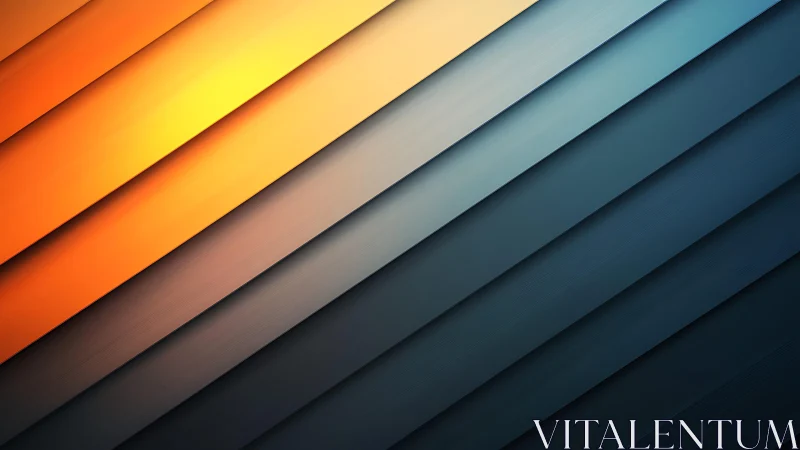 Abstract Diagonal Gradient Lines in Vibrant Orange and Blue Tones.