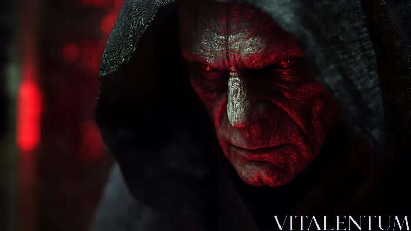 Hooded tyrant sculpts menace from molten red shadows