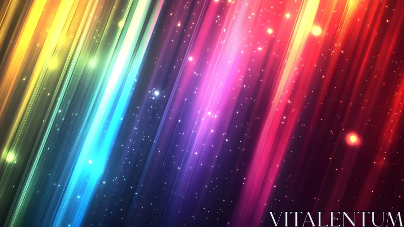 Vibrant abstract light streaks and sparkle effects in digital art.